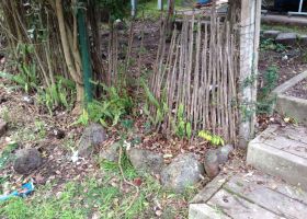 BEFORE - The unused garden bed was in disrepair.