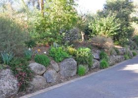 This beautiful rock garden is maintained by Green Thoughts Gardening.